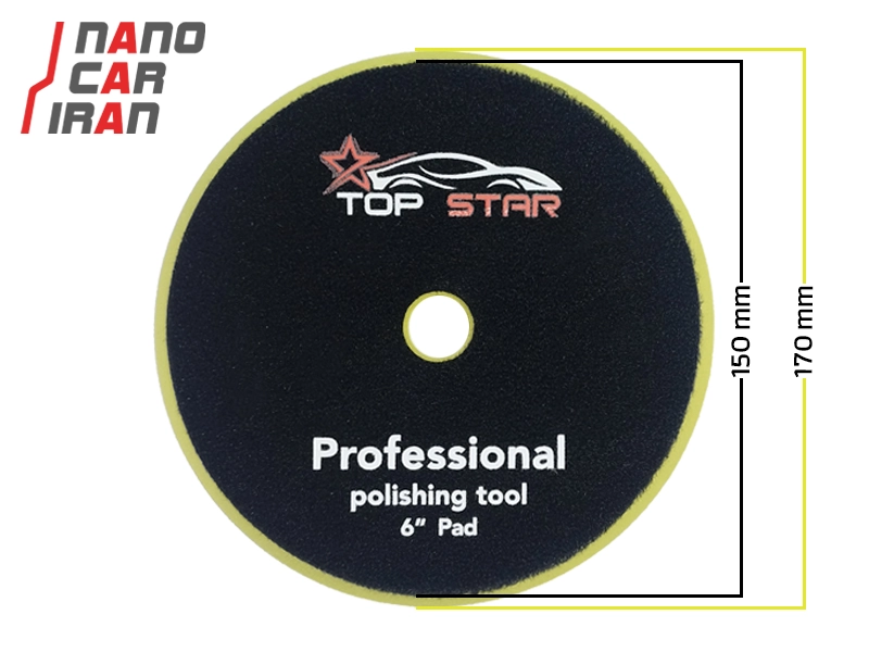 پد پولیش نرم دوال تاپ استار ۱۵۰ میلی‌ متری ( ۶ اینچ ) Top Star 150mm ( 6 inch ) DA Soft Polishing Pad